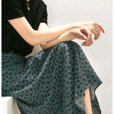 Floral Print Midi Skirt